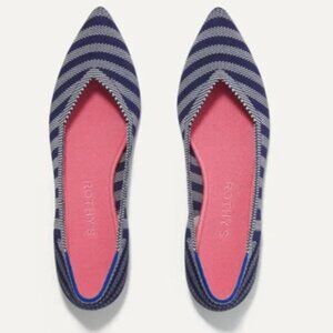 Rothy’s Navy & White Striped Points